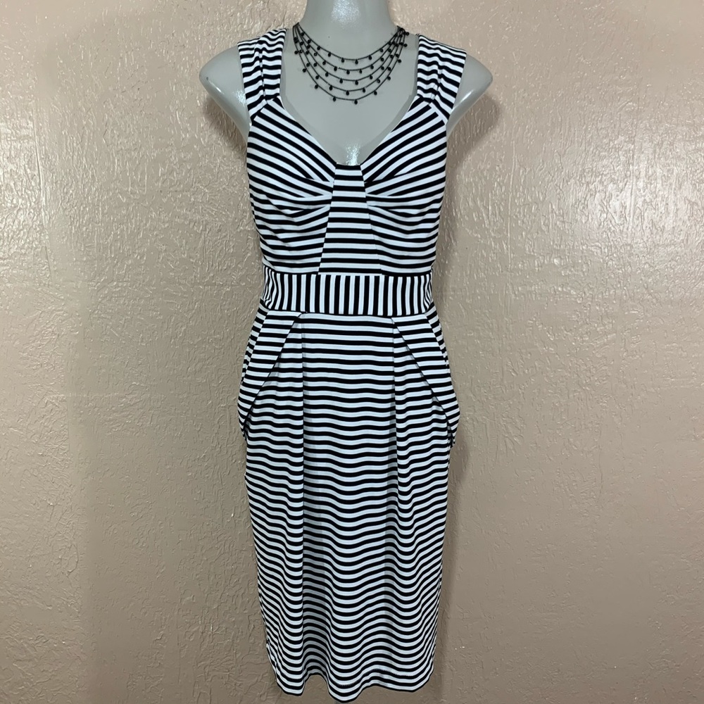 Dress Barn Stripe Pocket Dress